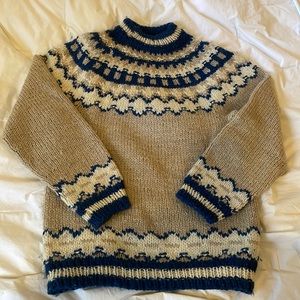 Vintage CJ Viking hand knit sweater from Denmark